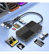 Multi SD Card Reader Adapter 8in1,USB-C + Lightning + USB-A SD/TF/MS/CF/XD Memory Stick Pro Duo A...