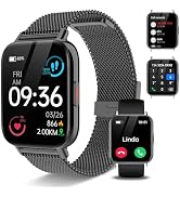 HXQHSTBG Smart Watch for Men(Answer/Make Calls) 1.85" HD Fitness Tracker Smartwatch Compatible An...