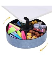 Euyona Under Desk Drawer Storage, Swivel Drawer Organizer Tray with 6 Adjustable Compartments, St...