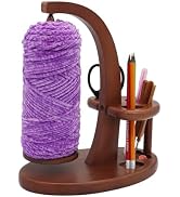 Sthmeyue Magnetic Yarn Ball Holder for Knitting & Crocheting ,Upgraded Solid Beech Wood Rotating ...