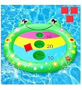 JOINBO Kids Fun Pool Toys,Inflatable Frog Cornhole Board Floating Water Game Outdoor Swim Play fo...