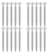 20 silver diamond pens
