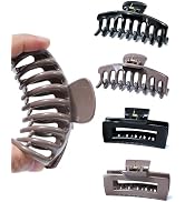Mesovor 4 Pack Silicone Flexible Hair Claw Clips, Nonslip Large Bendable Claw Clip | Soft Hair Gr...