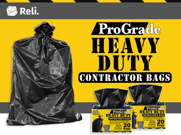 ProGrade Heavy Duty Contractor Bags 55 Gallon (40 Bags)