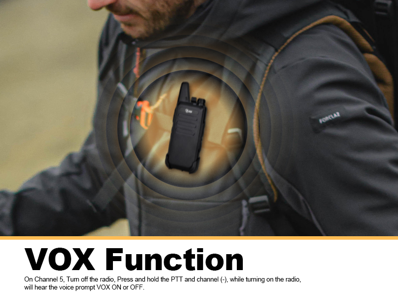 TD-M8s walkie talkies VOX function