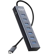 USB C to USB Hub Multiport Adapter, Aluminium 7-in-1 USB C Hub Multiport Adapter, USB Extenders, ...