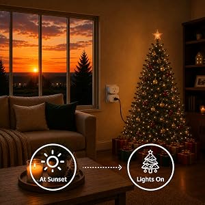 Automations: At Sunset, Turn on Christmas Lights