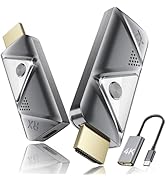 Wireless HDMI Transmitter and Receiver, Wireless HDMI Extender Kit 4K 2.4G/5G for Streaming Video...