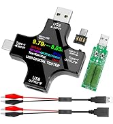 USB C Power Meter USB Tester, USB Multimeter 3.6-36V 0-5A Voltage Current Capacity Amp Volt Voltm...