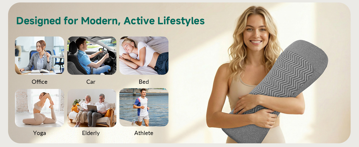 lumbar support back massage pillow