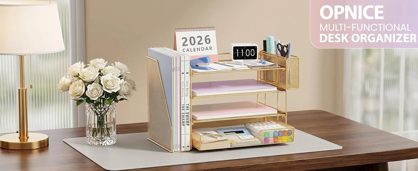 gold desk organizer accessories office supplies decor