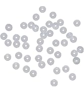 100 Pcs Clear Rubber Stop Beads Silicone Stopper Spacer Beads End Clasp Beads O Rings Beads and B...