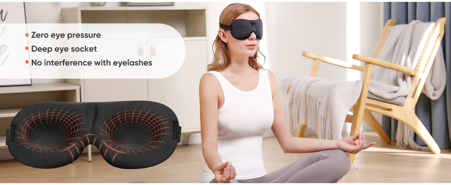 zero eye pressure 3D sleeping mask