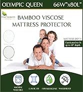 olympic queen bamboo mattress protector waterproof mattress pad cover 66x80 hypoallergenic