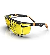 DEX FIT Safety Work Over Glasses SG210 OTG; Z87 Eye Protection for Men & Women, Fog & Scratch Res...