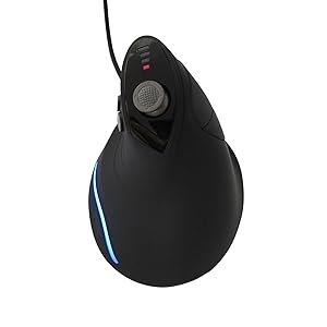 mojo vertical silent gaming mouse with directional joystick for gamers