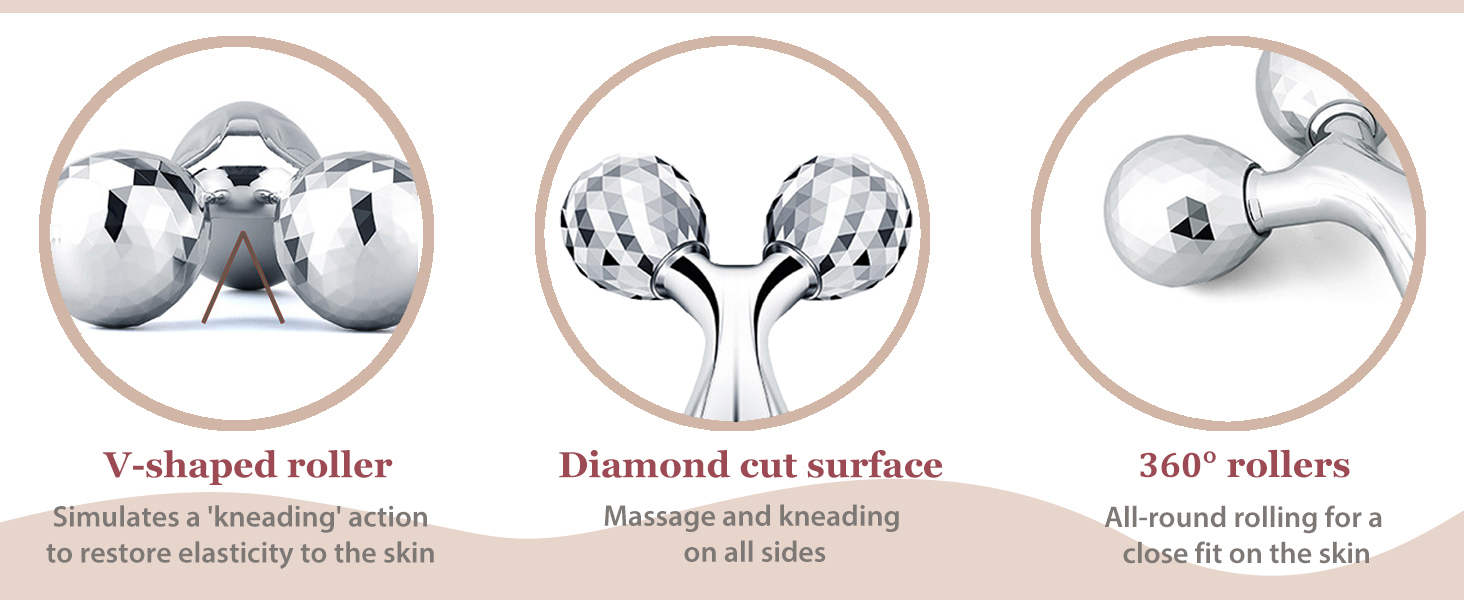 stainless steel gua sha face roller metal gua sha facial tool facial massager face sculpting tool