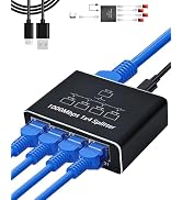 LIEZHUA Ethernet Splitter 1 to 4 - Network Splitter with USB Power Cable, RJ45 Internet Splitter ...