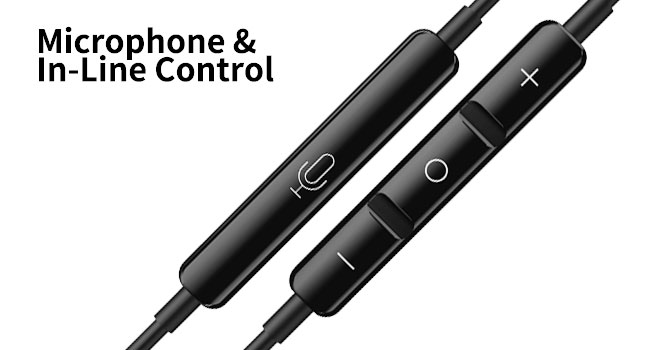 3.5mm Earbuds Hi-Fi Stereo Headphone Bass Wired Earphones with Mic Volume Control for Samsung