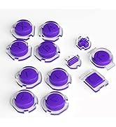 eXtremeRate Replacement Controller ABXY Direction Home Capture + - Jelly Buttons, Two-Tone Purple...
