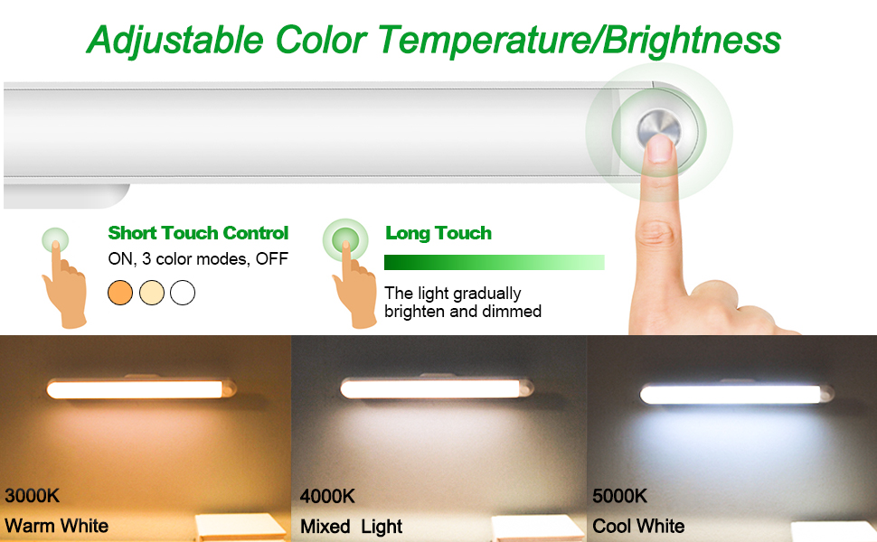 dimmable touch light bar
