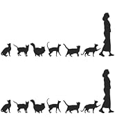 2Pcs Cat Lady Decor Decals, Car Auto Truck Decals, Window Decal, Self-Adhesive Vehicle Sticker, B...