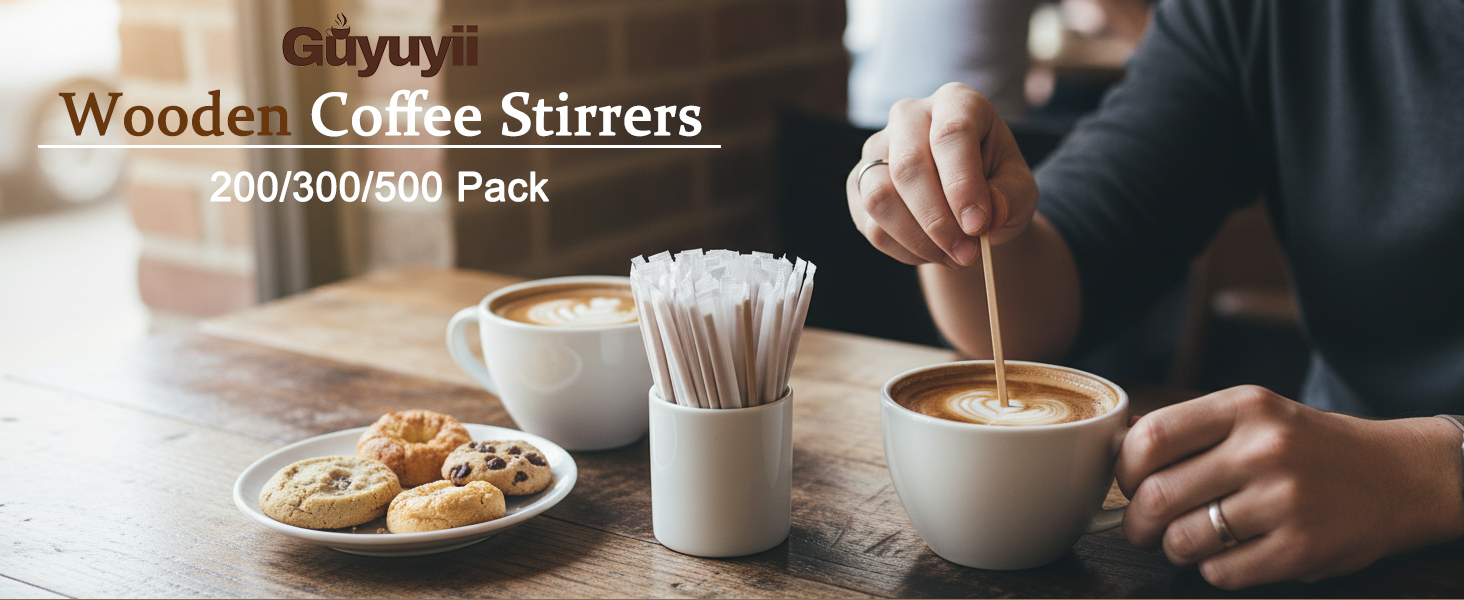 wooden coffee stirrers
