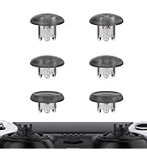 eXtremeRate Clear Black Replacement Swappable Thumbsticks for PS5 Edge Controller, Custom Interch...