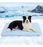 ZOMISIA Cooling Mat for Extra Large Dogs XL - Q-Max > 0.4 Thin Portable Pet Cooling Pad, Breathab...