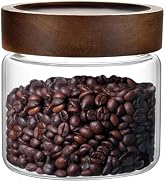 17 Fl oz/500 ml Glass Food Storage Jar, Premium Clear Glass Container Jar with Airtight Screw-on ...