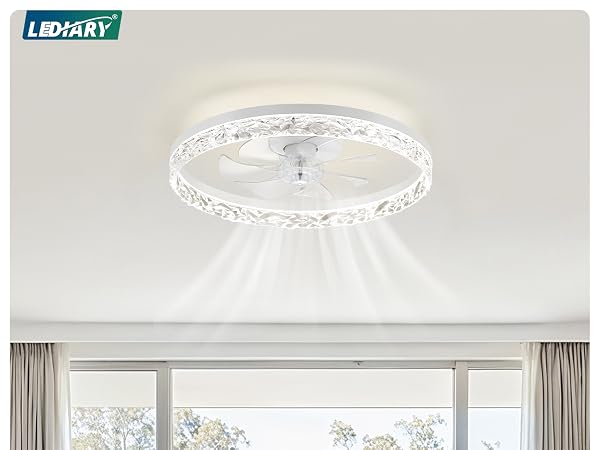 low profile ceiling fans with lights