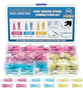 LIDUOLE Heat Shrink Spade Connectors Kit 22-16 16-14 12-10 AWG Male and Female Electrical Wire Co...