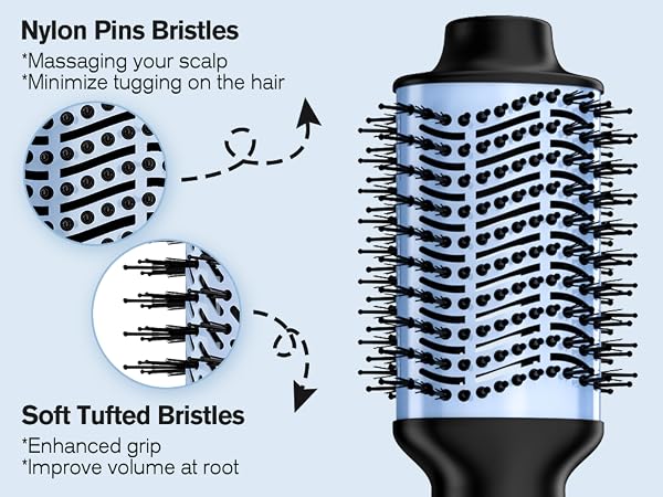 rotating hot air brush