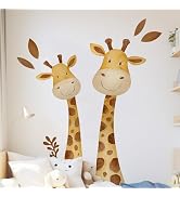 Giraffe Wall Decal,Cute Colorful Safari Animal Giraffe Wall Stickers Decoration for Kindergarten,...