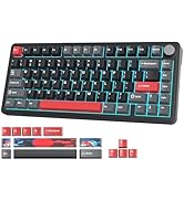 Fogruaden M75 RGB Hot-Swappable 75% Percent Wireless Mechanical Gaming Keyboard with Knob&Sound-A...