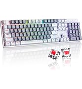Wireless Mechanical Keyboard, Triple Mode 2.4G/USB-C/Bluetooth Gaming Keyboard, 104 Keys Programm...