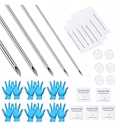 QWALIT Piercing Needles Piercing Needle Kit Ear Piercing Needle Nose Belly Button Piercing Kit 20...