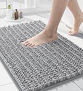 Arotive Luxury Chenille Bathroom Rug Mat, Extra Soft Thick Absorbent Shaggy Bath Rugs, Non-Slip M...