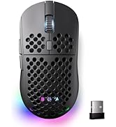 DIERYA M1 Wireless Gaming Mouse, 24000DPI, 180Hrs Battery, 16.8M RGB, 6 Programmable Buttons, Lig...