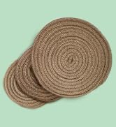 Woven Bamboo Trivets – Eco Lifestyle – Set of 3 Round Placemats for Hot Pots and Pans Made from S...