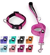 IVY&LANE Reflective Dog Collar and Leash Set,Adjustable Neoprene Padded Dog Collars, Breathable N...