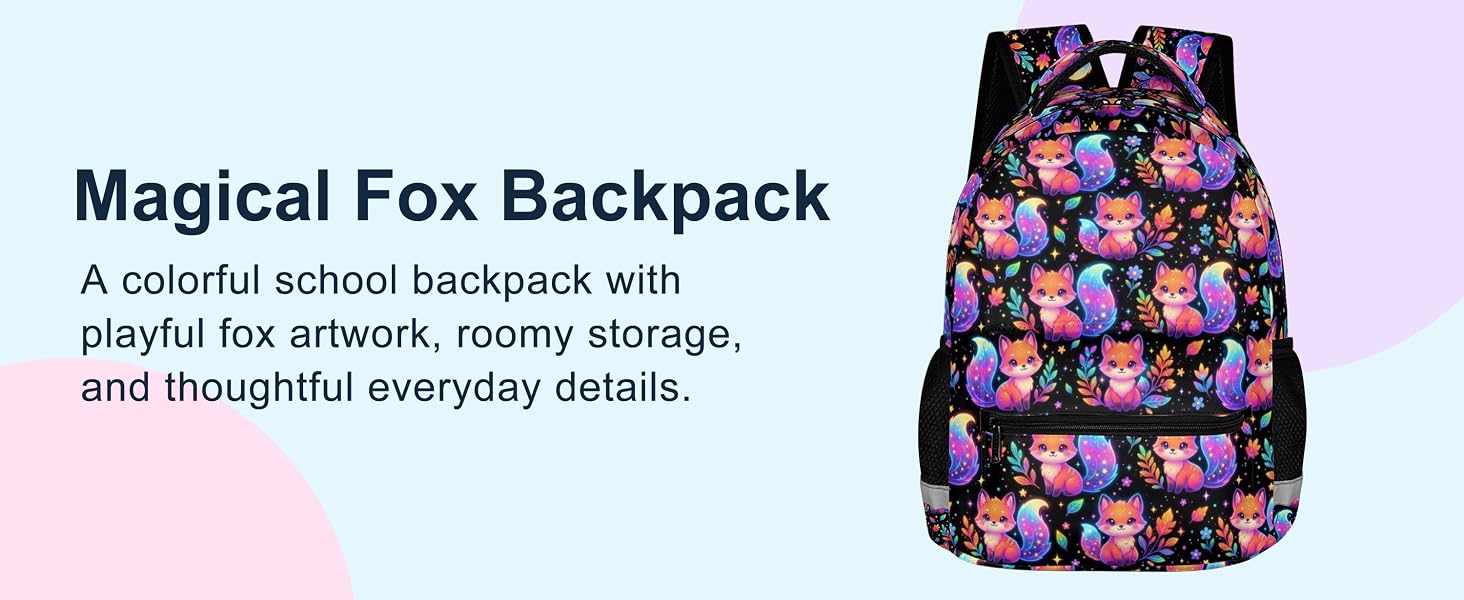 fox school backpack