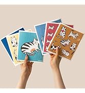 RECYCO Swedish Dishcloths for Kitchen | 6 Pack Cuddly Cats Washable Dish Rags | Cellulose Reusabl...