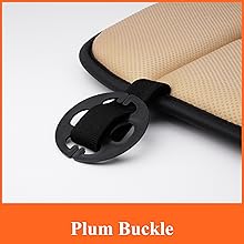 Elastic band and plum buckle to fix the seat cushion for car in place