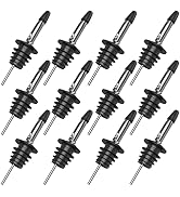 Eatex Bartender Kit - 12 Pack Classic Bottle Pourers - Bar Set Tools Liquor Pourers with Rubber D...