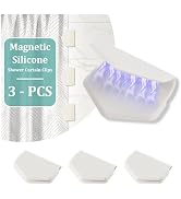 Magnetic Silicone Shower Curtain Clips for Liners, Self-Adhesive Waterproof Splash Guards, Strong...