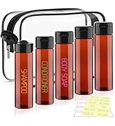 Cosywell 5 Pack 3.4oz Travel Bottles for Toiletries Pre-Printed Travel Shampoo Bottles TSA Approv...