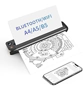 Rongta Portable Printers Wireless for Travel, WiFi & Bluetooth Mobile Printer, Thermal Inkless Pr...
