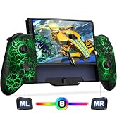 Mocagen Switch Controller Games with Handheld Mode, Wireless Swtich Pro Controller for Nintendo S...