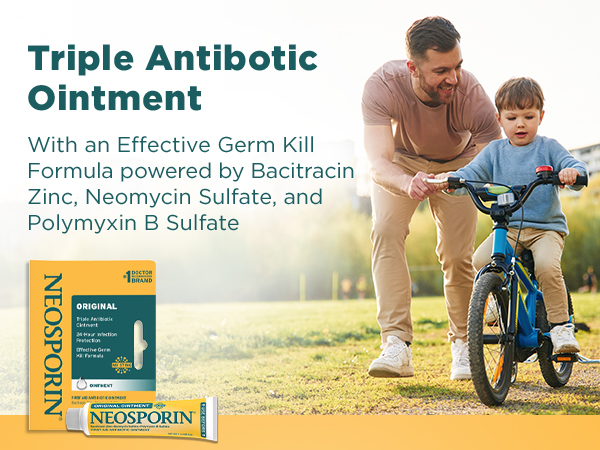 Effective germ kill formula powered by Bacitracin Zinc, Neomycin Sulfate, and Polymyxin B Sulfate